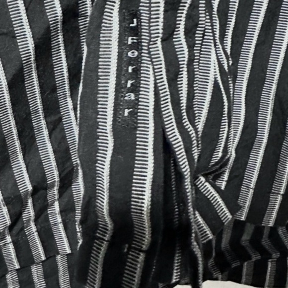 J. Ferrar Black Striped Button Up Collared Shirt Men’s Size 2XL Office Business - Picture 6 of 10